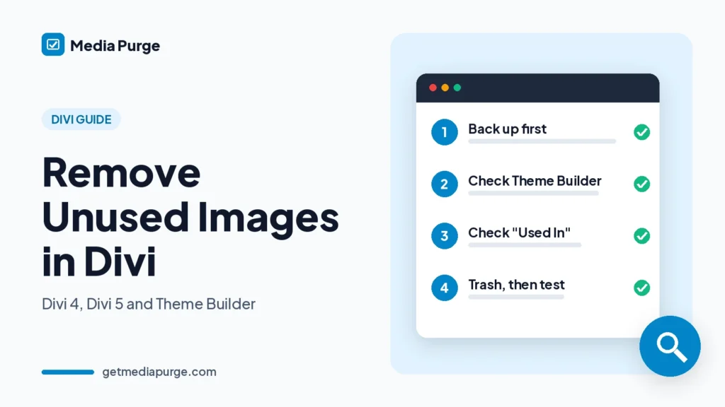 Remove Unused Images in Divi: Divi 4, Divi 5 and Theme Builder (Media Purge featured image)